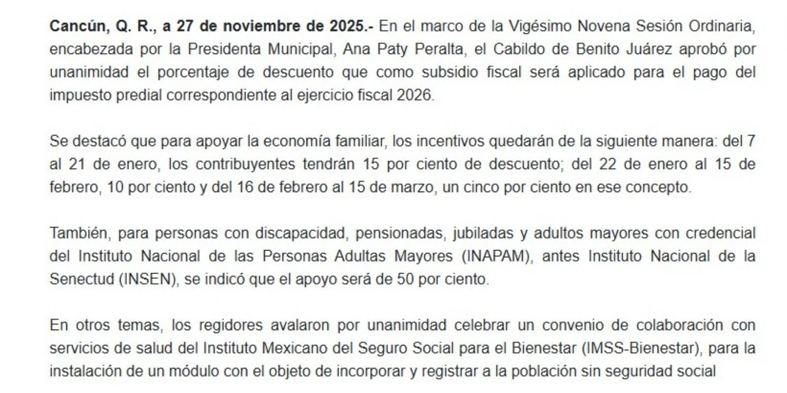 Predial 2026 en Cancún