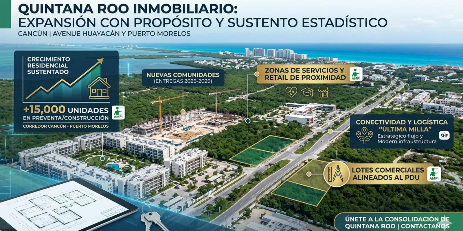 Infraestructura Comercial y de Servicios: La Oportunidad ante el Crecimiento Residencial en Quintana Roo